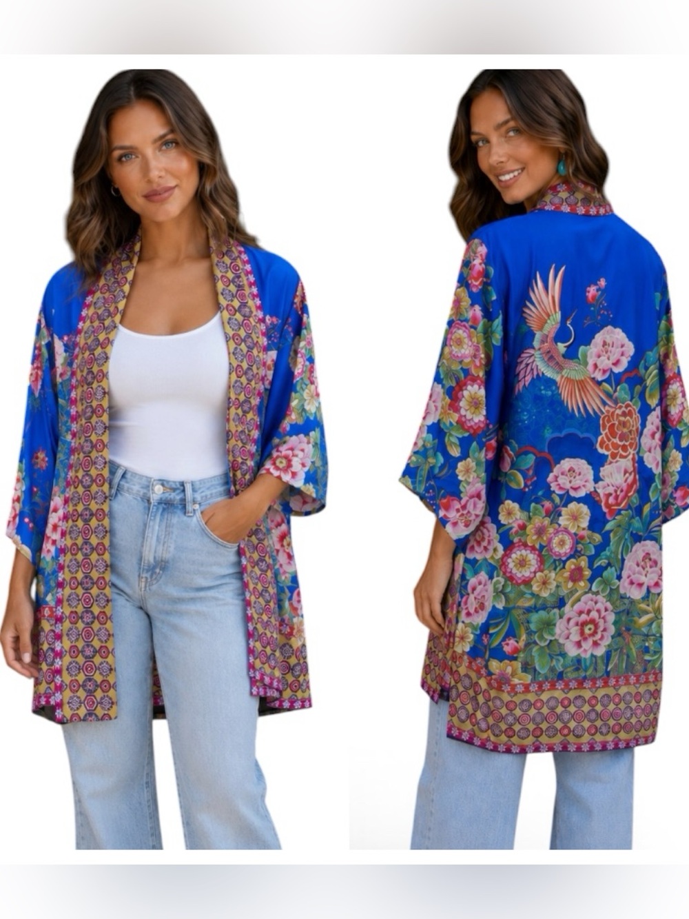 Johnny Was  Anthurium
Silk Kimono/Jacket NWT oversized